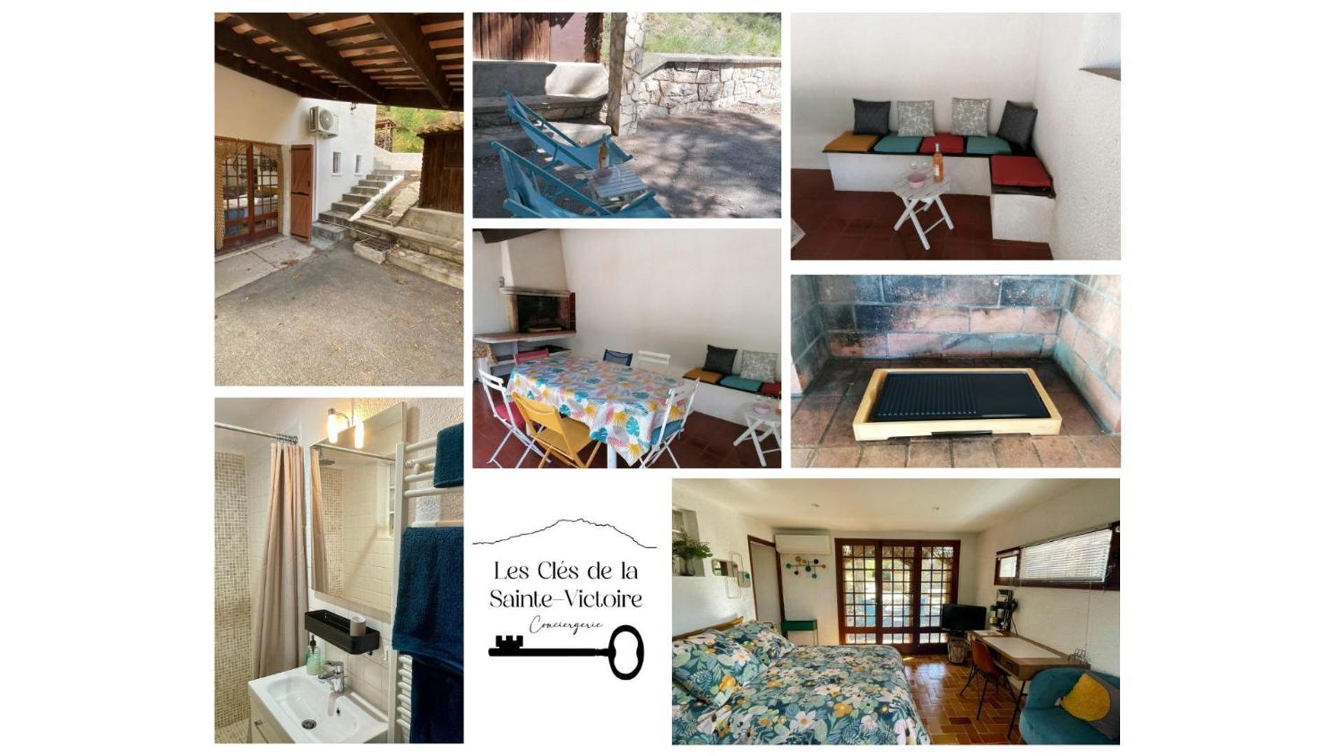 Studio Meyreuil-Terrasse-Au Calme En Campagne-Clim Zewnętrze zdjęcie